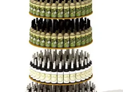 Tiered Circular Wine Display Table 3D model