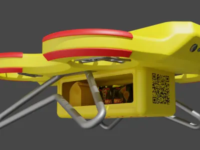 Delivery drone 3D model