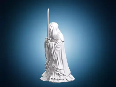 Nazgul Ringwraith Dark Lord of the Rings Hooded Sword Wraith Min 3D print model