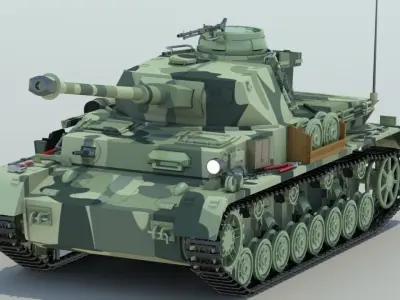 Panzer IV Tank Ausf G 3D model
