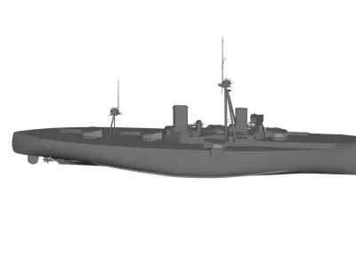 Dreadnought Battleship 3D model