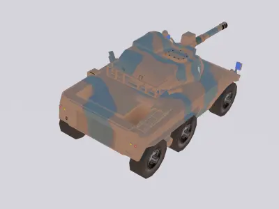 Engesa EE-9 Cascavel EB Low-poly 3D model