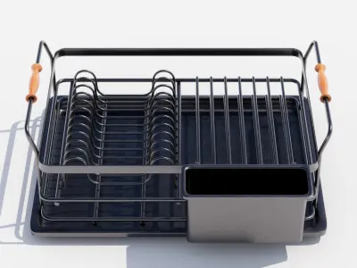 Dish drainer Low-poly 3D model