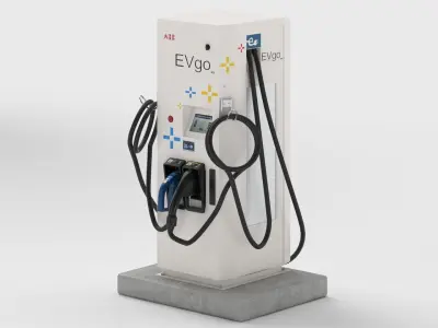 Electric Vehicle Charging Station EV GO Part 1 3D model