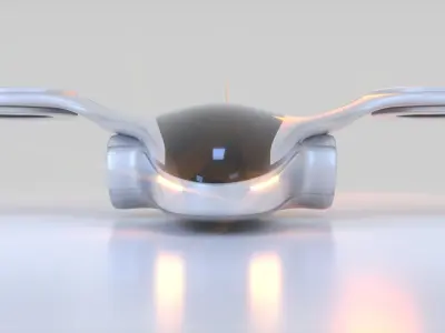 Futuristic Drone B 1 3D model
