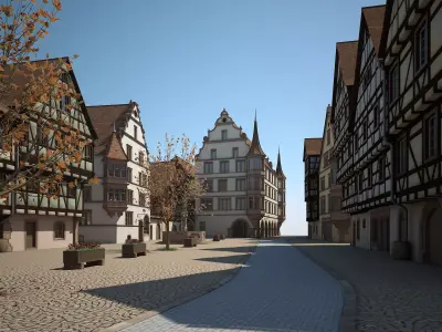 Medieval Village 3D model