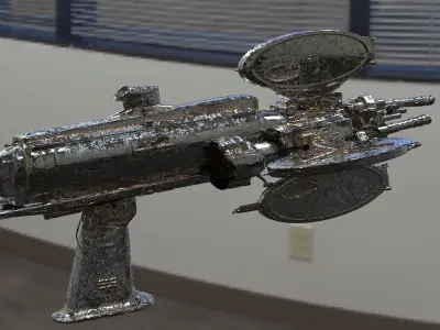Retro Martian Sci-Fi Pistol 2 3D 3D model