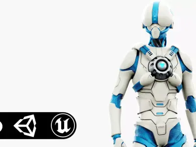CYBORGTOPIA B-10  Rigged for Unreal Engine - Unity - MIXAMO 3D model