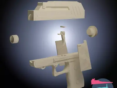 DC-17 Blaster Star Wars The Clone Wars STL 3D Print Files 3D print model