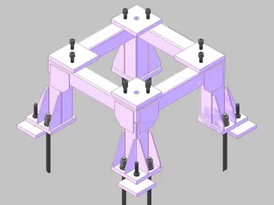 26395-Base for robot NACHI-NC510-Hight 500 3D model