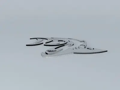 Tribal Shark 3D Symbol Free 3D model