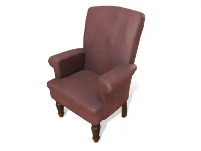 Old Armchair Low-poly PBR Free low-poly 3D model
