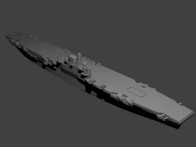 British Illustrious Class Aircraft Carrier 3D print model