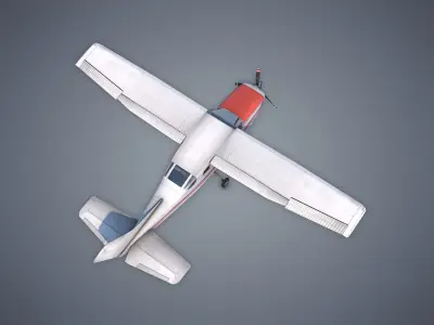 Cessna 206 Stationair Low-poly 3D model