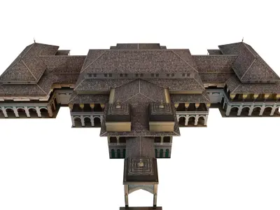 Istana Maimun Medan maimoon palace Low-poly 3D model