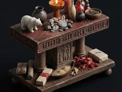 FREE Altar Table Free low-poly 3D model