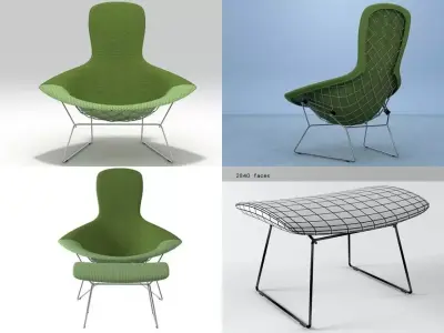 Bertoia Bird 3D model