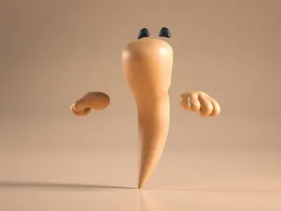 Worm - Worms Subdidivion-Ready Free low-poly 3D model