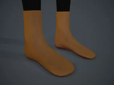 Brown Socks Style 4 Low-poly 3D model