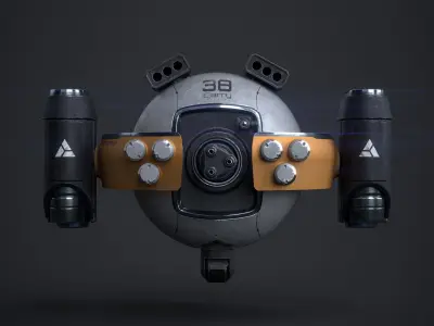 OBLIVION Sphere Drone 10 texture sets Low-poly 3D model