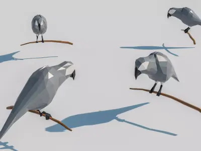 Lowpoly Parrot 001 3D model