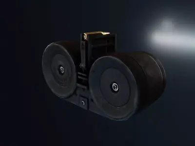 HK XM8 G36 Drum Magazine Low-poly 3D model