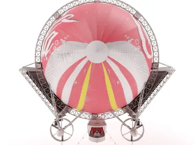 Advertising Zeppelin Coca-Cola 3D model