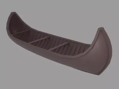 Canoe Low-poly 3D model