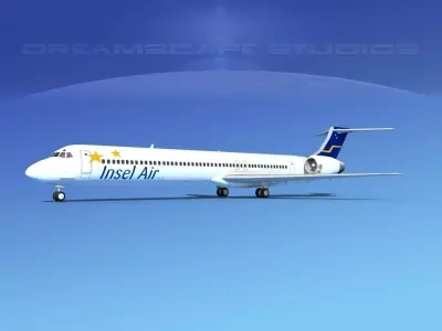 McDonnell Douglas MD83 Insel Air 3D model