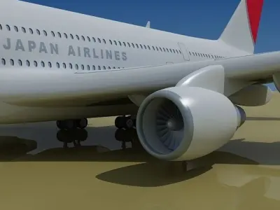 Japan Airlines JAL 3D model