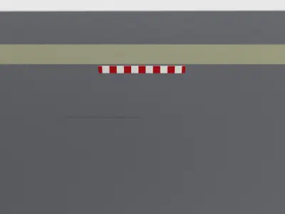 Construction Barrier Version 1 600-31 100x1200mm Low-poly 3D model