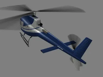 As-350 V5 Helicoopter Low-poly 3D model