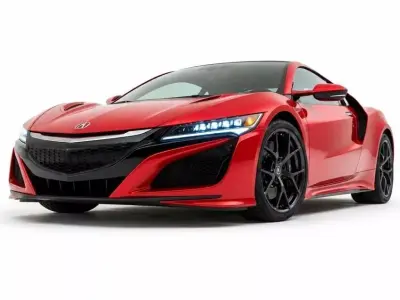 Metallic Red Acura NSX  Modern Hybrid Supercar 3D model