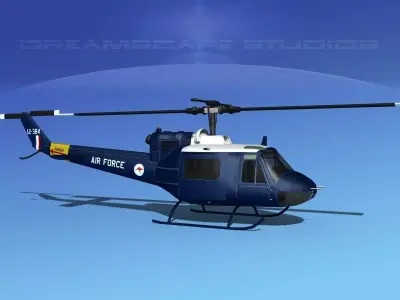 Bell UH-1B Iroquois V16 RAAF 3D model
