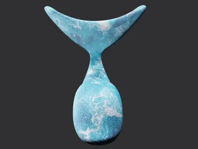 Bathing Fish Low-poly 3D model