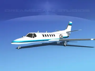 Cessna C550 Citation II V10 3D model