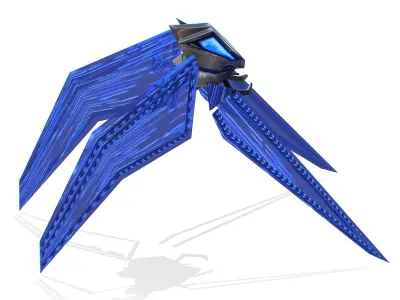 SkyFi Low Poly Flying Military Spy Drone Low-poly 3D model