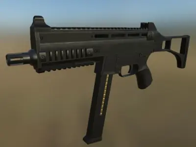 Ump 45 Low Poly Low-poly 3D model