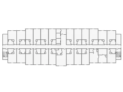 Commercial Interior Sketch - 36001-45000 SF - Xactimate 3D model