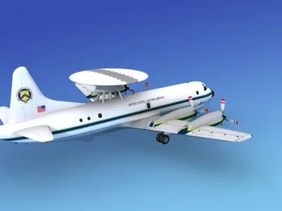 Lockheed P-3 Orion US Customs 3D model
