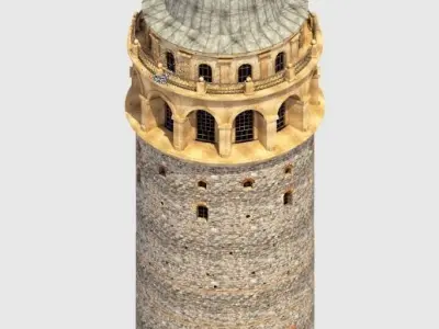 The Galata Tower Low-poly 3D model