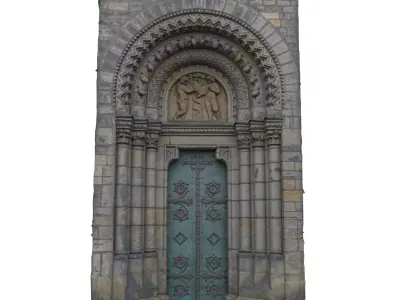 Church portal Low-poly 3D model