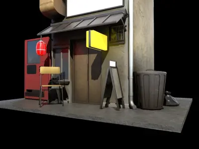 Japanese House Low-poly 3D model