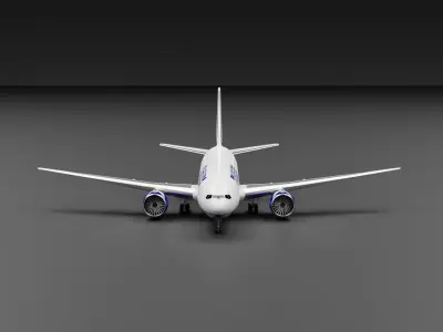 Boeing 777-200 Transaero Livery 3D model