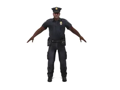 Policeman 2 Low-poly 3D model