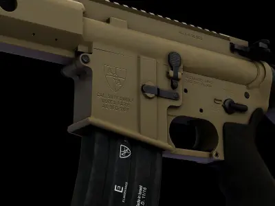 Beowulf 50 Cal Low-poly 3D model