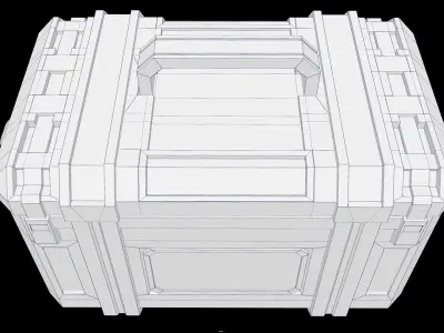 A game ready sci fi supply crate Low-poly 3D model