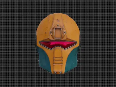 Tactical Face Mask Low-poly 3D model