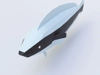 False cleanerfish low poly 3d model  Low-poly 3D model