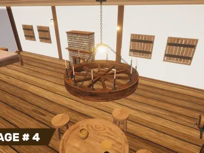 Stylized Medieval Inn Pack 3D model